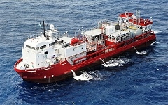 Halliburton’s Stim Star Arabian Gulf Stimulation Service Vessel Operating in Manifa Field Offshore Project